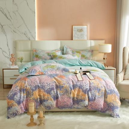 91家纺网 家纺一手货源 找家纺 （总）名佰蕙2023新款铂金加厚磨毛四件套-清新花卉系列