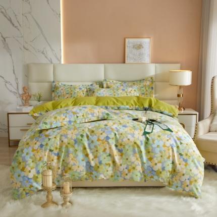 91家纺网 家纺一手货源 找家纺 （总）名佰蕙2023新款铂金加厚磨毛四件套-清新花卉系列