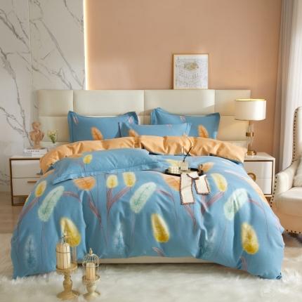 91家纺网 家纺一手货源 找家纺 （总）名佰蕙2023新款铂金加厚磨毛四件套-清新花卉系列