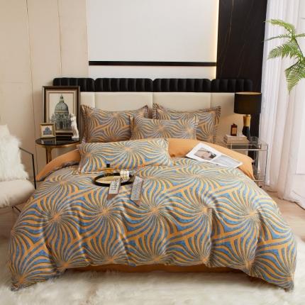 91家纺网 家纺一手货源 找家纺 （总）名佰蕙 2023新款铂金加厚磨毛四件套--时尚休闲系列