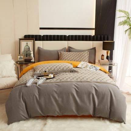 91家纺网 家纺一手货源 找家纺 （总）名佰蕙 2023新款铂金加厚磨毛四件套--时尚休闲系列