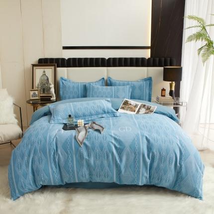 91家纺网 家纺一手货源 找家纺 （总）名佰蕙 2023新款铂金加厚磨毛四件套--时尚休闲系列