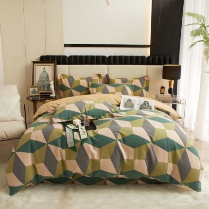 91家纺网 家纺一手货源 找家纺 （总）名佰蕙 2023新款铂金加厚磨毛四件套--时尚休闲系列