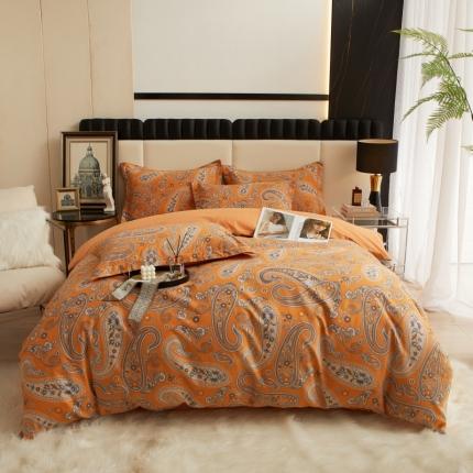 91家纺网 家纺一手货源 找家纺 （总）名佰蕙 2023新款铂金加厚磨毛四件套--时尚休闲系列