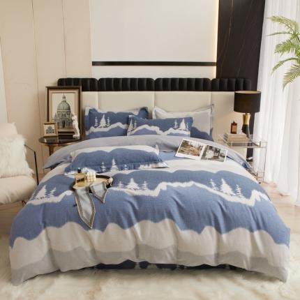 91家纺网 家纺一手货源 找家纺 （总）名佰蕙 2023新款铂金加厚磨毛四件套--时尚休闲系列