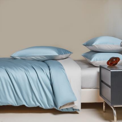 91家纺网 家纺一手货源 找家纺 秀色 60支轻奢纯色长绒棉贡缎床上四件套全棉纯棉床笠款