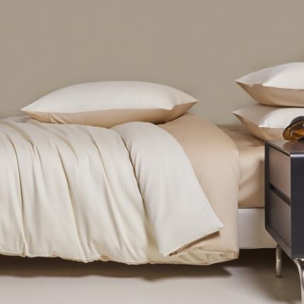 91家纺网 家纺一手货源 找家纺 秀色 60支轻奢纯色长绒棉贡缎床上四件套全棉纯棉床笠款