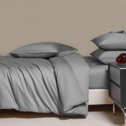 91家纺网 家纺一手货源 找家纺 秀色 60支轻奢纯色长绒棉贡缎床上四件套全棉纯棉床笠款