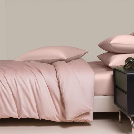 91家纺网 家纺一手货源 找家纺 秀色 60支轻奢纯色长绒棉贡缎床上四件套全棉纯棉床笠款