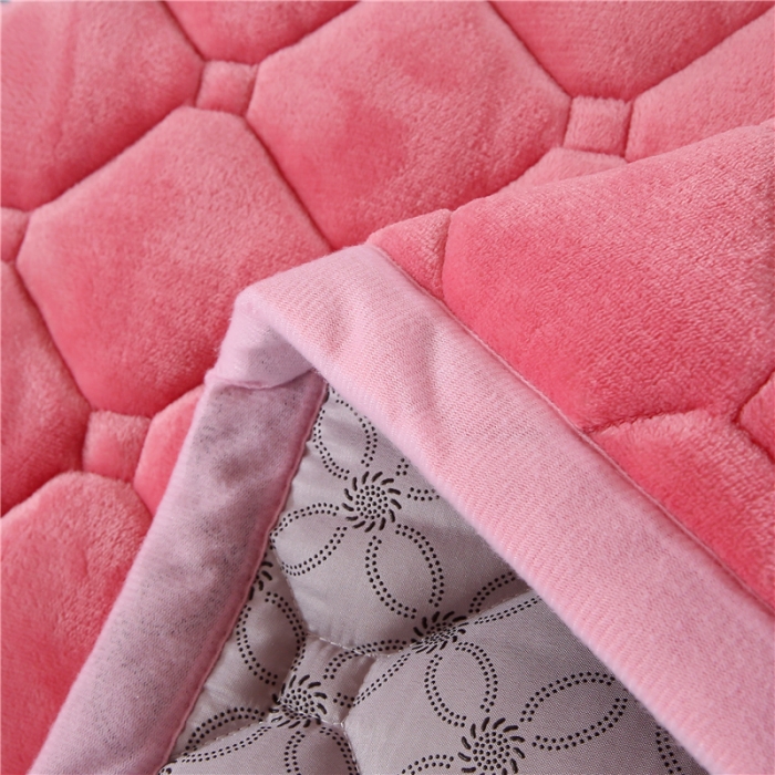 91家纺网 家纺一手货源 找家纺 东宇床垫 2025新款A类抗菌牛奶绒加厚大豆学生床垫 草莓派对