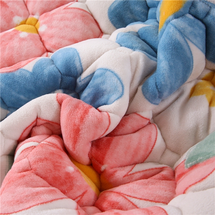 91家纺网 家纺一手货源 找家纺 东宇床垫 2025新款A类抗菌牛奶绒加厚大豆学生床垫 花海