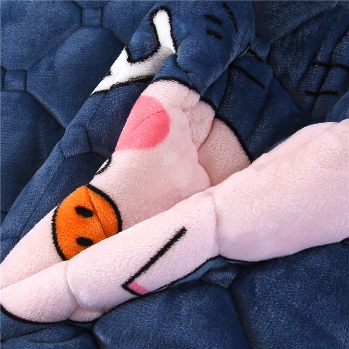 91家纺网 家纺一手货源 找家纺 东宇床垫 2025新款A类抗菌牛奶绒加厚大豆学生床垫 可爱猪