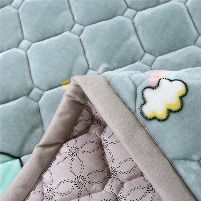 91家纺网 家纺一手货源 找家纺 东宇床垫 2025新款A类抗菌牛奶绒加厚大豆学生床垫 恐龙家园