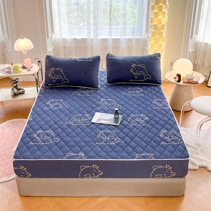 新款防水床笠床单床罩床垫保护罩 小海豚