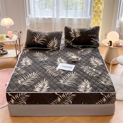 新款防水床笠床单床罩床垫保护罩 叶叶情深