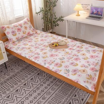 91家纺网 家纺一手货源 找家纺 棉乐町 2025新款全棉床褥套三件套 浅浅花漾