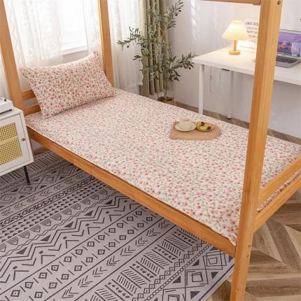 91家纺网 家纺一手货源 找家纺 棉乐町 2025新款全棉床褥套三件套 浅夏