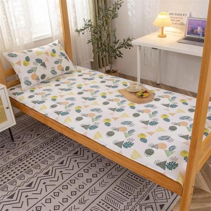 91家纺网 家纺一手货源 找家纺 棉乐町 2025新款全棉床褥套三件套 叶叶风情