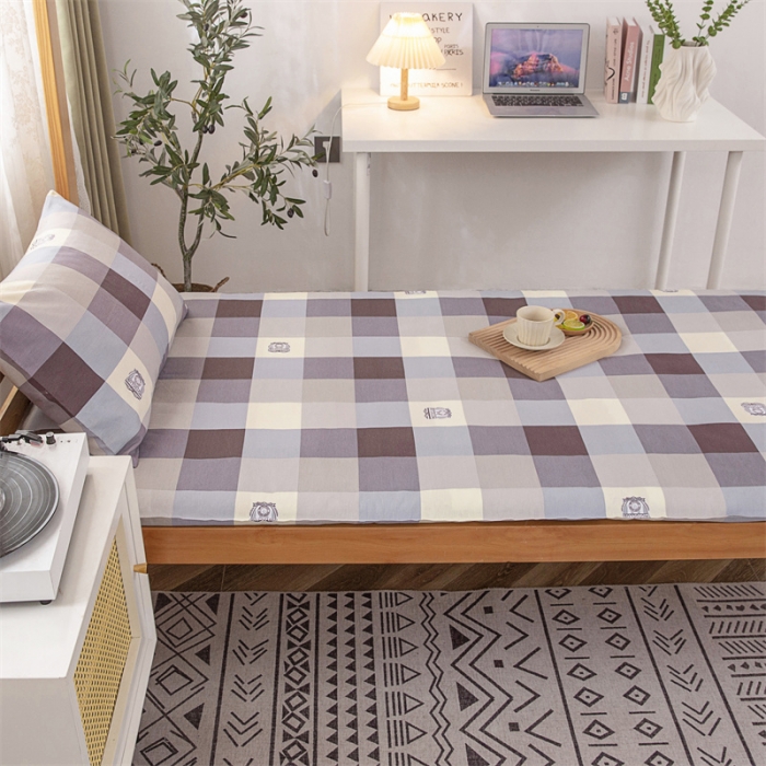 91家纺网 家纺一手货源 找家纺 棉乐町 2025新款全棉床褥套三件套 时尚格调