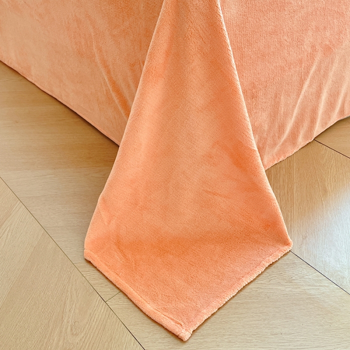 91家纺网 家纺一手货源 找家纺 摩妮卡 2025新款小清新高克重提花牛奶绒四件套玉米绒单被套 芬然