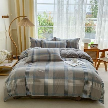 91家纺网 家纺一手货源 找家纺 （总）尚品本色 2023新款带边水洗棉四件套