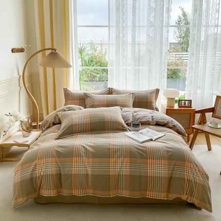 91家纺网 家纺一手货源 找家纺 （总）尚品本色 2023新款带边水洗棉四件套