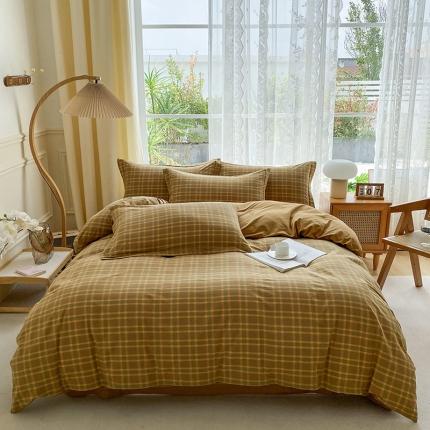 91家纺网 家纺一手货源 找家纺 （总）尚品本色 2023新款带边水洗棉四件套