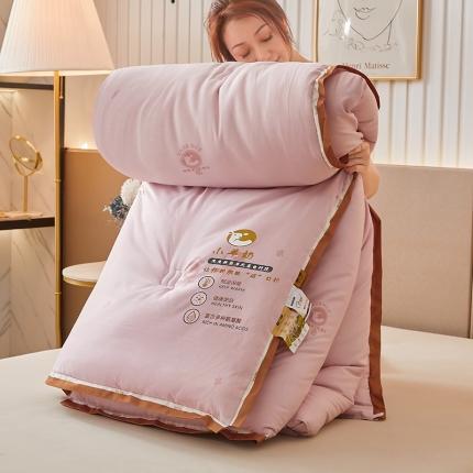 91家纺网 家纺一手货源 找家纺 （总）33家纺 2023新款单边烫花羊奶蛋白纤维被春秋被冬被被子被芯