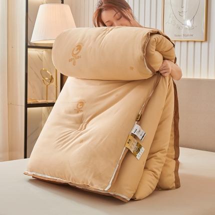 91家纺网 家纺一手货源 找家纺 （总）33家纺 2023新款单边烫花羊奶蛋白纤维被春秋被冬被被子被芯