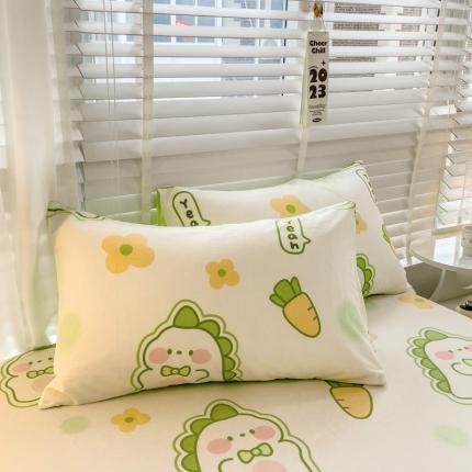 名兮家居 2023新款全棉简约印花枕套 小恐龙