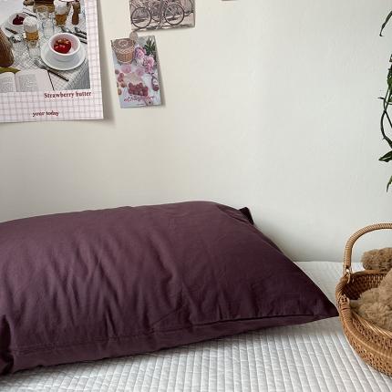 91家纺网 家纺一手货源 找家纺 （总）恋恋三季 2024新款亲肤舒适枕套系列- 水洗棉紫粉系列