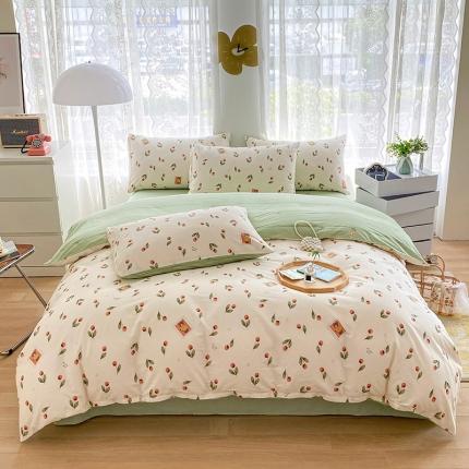 91家纺网 家纺一手货源 找家纺 宇彬家纺 2024新款13372全棉印花四件套和单被套 天空之境