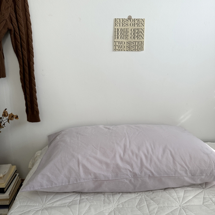 91家纺网 家纺一手货源 找家纺 恋恋三季 2024新款亲肤舒适枕套系列-全棉枕套 全棉斜纹：香芋紫