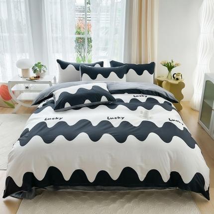 91家纺网 家纺一手货源 找家纺 （总）金鑫汇 2023新款A版面料+B版高克重牛奶绒四件套