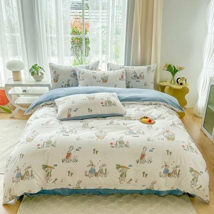 91家纺网 家纺一手货源 找家纺 （总）金鑫汇 2023新款A版面料+B版高克重牛奶绒四件套