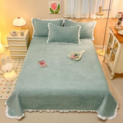 91家纺网 家纺一手货源 找家纺 （总）沐辰家居2023新款牛奶绒印花床盖