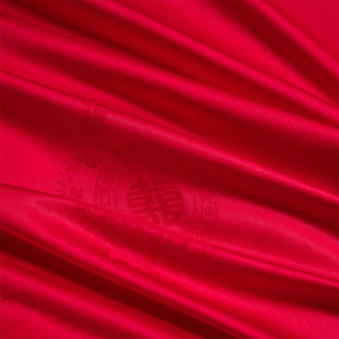 91家纺网 家纺一手货源 找家纺 用心 2023新款长绒棉提花高端绣花龙凤婚庆四件套 龙凤瑞彩