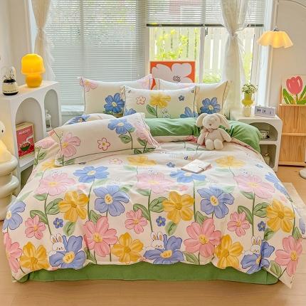 91家纺网 家纺一手货源 找家纺 (总）棉生活 2023新款铂金全棉磨毛系列（AB版）四件套