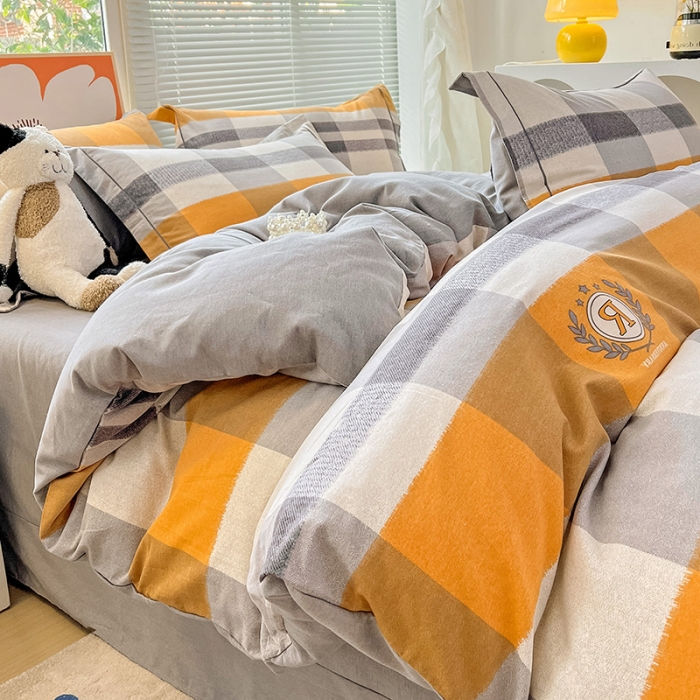 91家纺网 家纺一手货源 找家纺 棉生活 2023新款铂金全棉磨毛系列（AB版）四件套 乐享时光