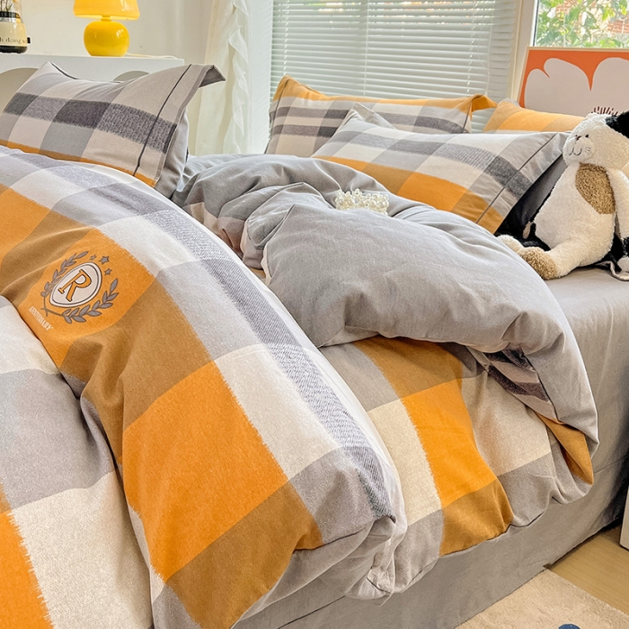 91家纺网 家纺一手货源 找家纺 棉生活 2023新款铂金全棉磨毛系列（AB版）四件套 乐享时光