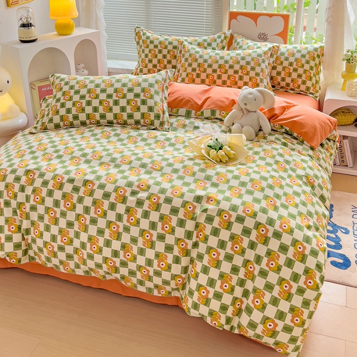 91家纺网 家纺一手货源 找家纺 棉生活 2023新款铂金全棉磨毛系列（AB版）四件套 如意