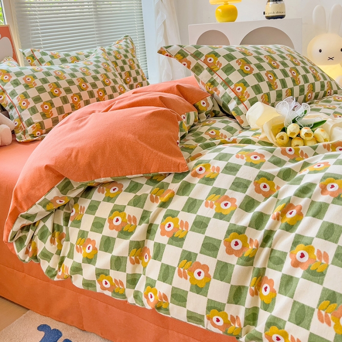 91家纺网 家纺一手货源 找家纺 棉生活 2023新款铂金全棉磨毛系列（AB版）四件套 如意