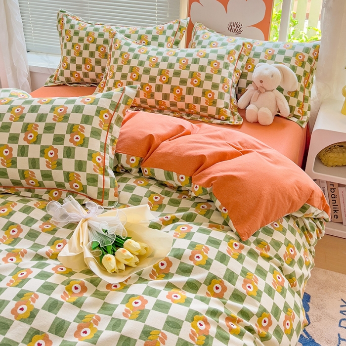 91家纺网 家纺一手货源 找家纺 棉生活 2023新款铂金全棉磨毛系列（AB版）四件套 如意