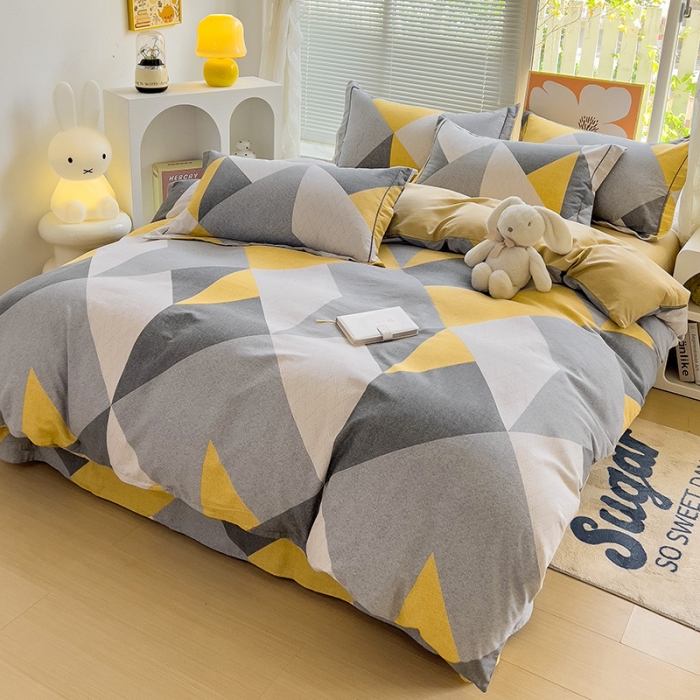 91家纺网 家纺一手货源 找家纺 棉生活 2023新款铂金全棉磨毛系列（AB版）四件套 少年