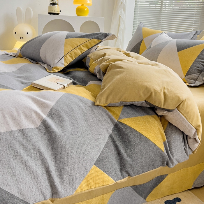 91家纺网 家纺一手货源 找家纺 棉生活 2023新款铂金全棉磨毛系列（AB版）四件套 少年