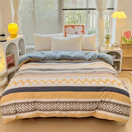 91家纺网 家纺一手货源 找家纺 （总）棉生活 2023新款铂金全棉磨毛系列（AB版）单被套