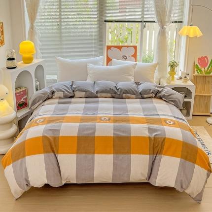 棉生活 2023新款铂金全棉磨毛系列（AB版）单被套 乐享时光