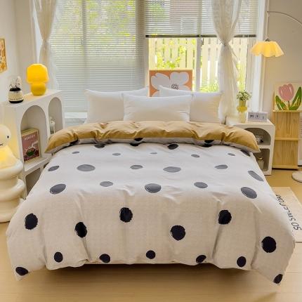 棉生活 2023新款铂金全棉磨毛系列（AB版）单被套 圆点米