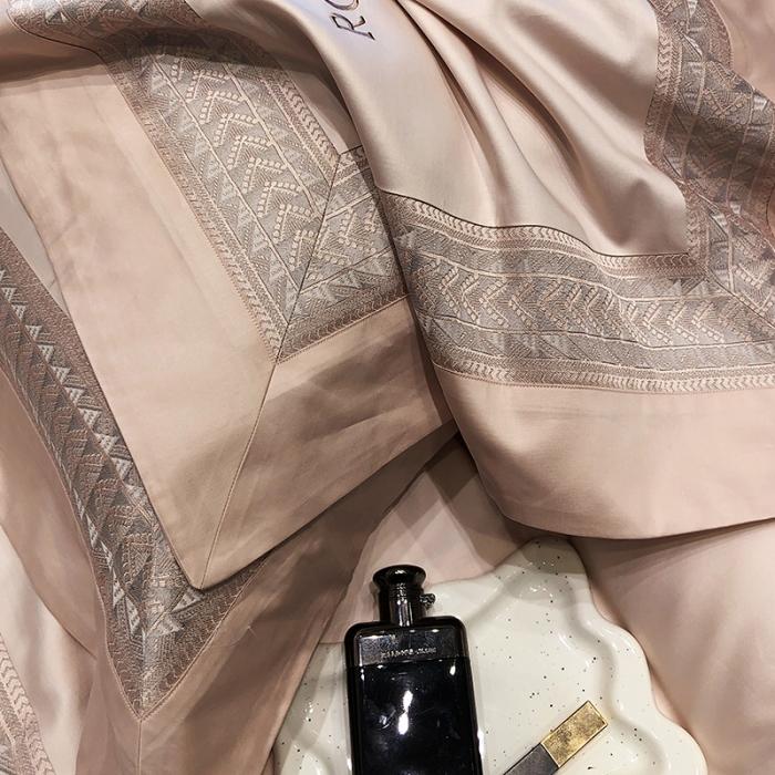 91家纺网 家纺一手货源 找家纺 黑白森林23款100支全棉四件套纯棉床上用品