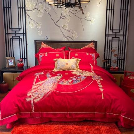 91家纺网 家纺一手货源 找家纺 （总）爱情故事 2025新款100支婚庆四件套实拍